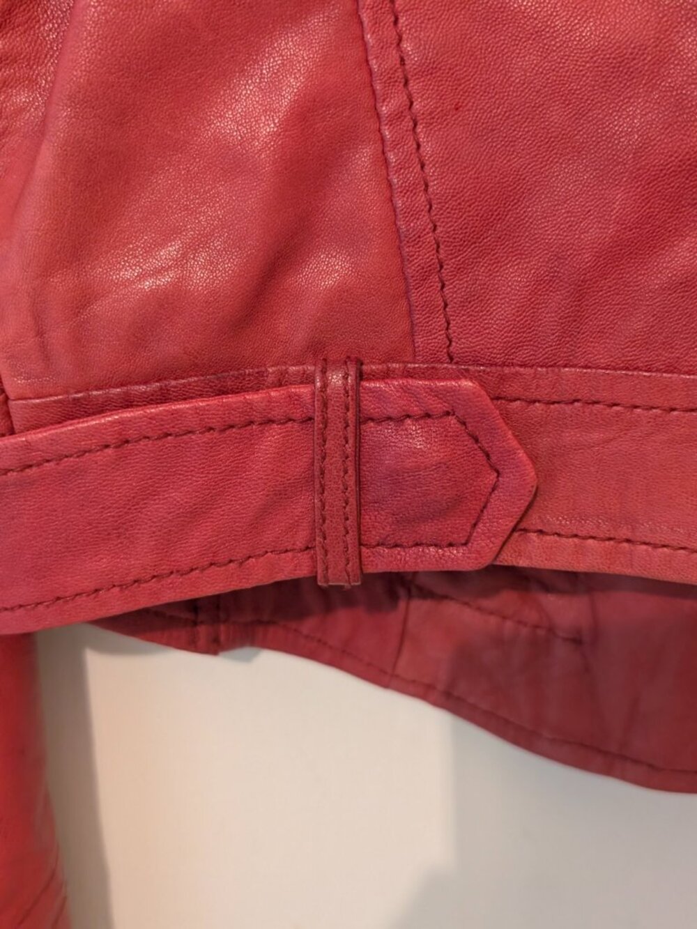 Black Rivet Women Size M Red Leather Jacket - Picture 12 of 13